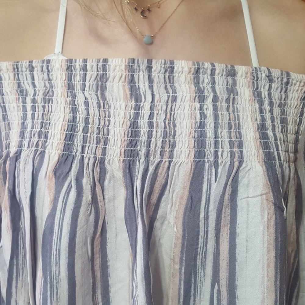 Womens off the shoulder raglan flounce sleeve top - Picture 4 of 7